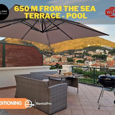 650 Metri Dal Mare - Wifi - Terrazzo - Piscina - A/C Apartment Pietra Ligure Exterior photo
